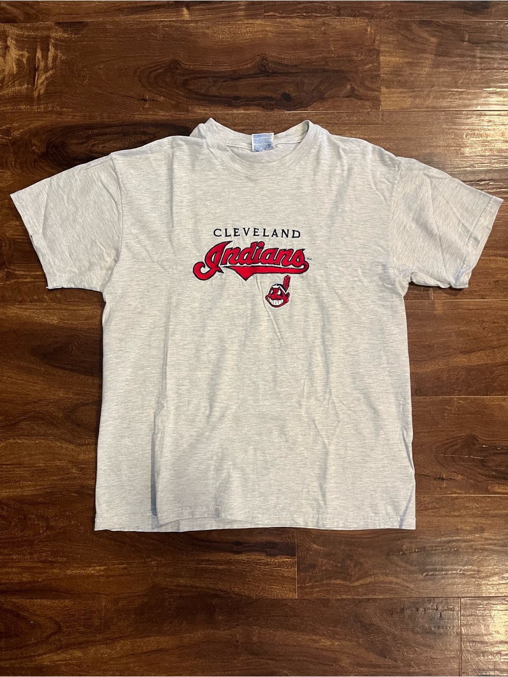 Cleveland Indians Kids Short Sleeve T-Shirt in Light Gray